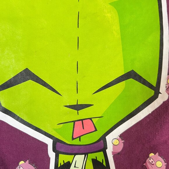 VTG Nickelodeon Invader Zim Girr Tote Bag Purse 2000s Cartoon - Picture 4 of 9